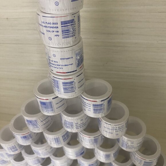 2023 Forever 60 Rolls Holiday use GOOD (6000 pieces) - Picture 2 of 2